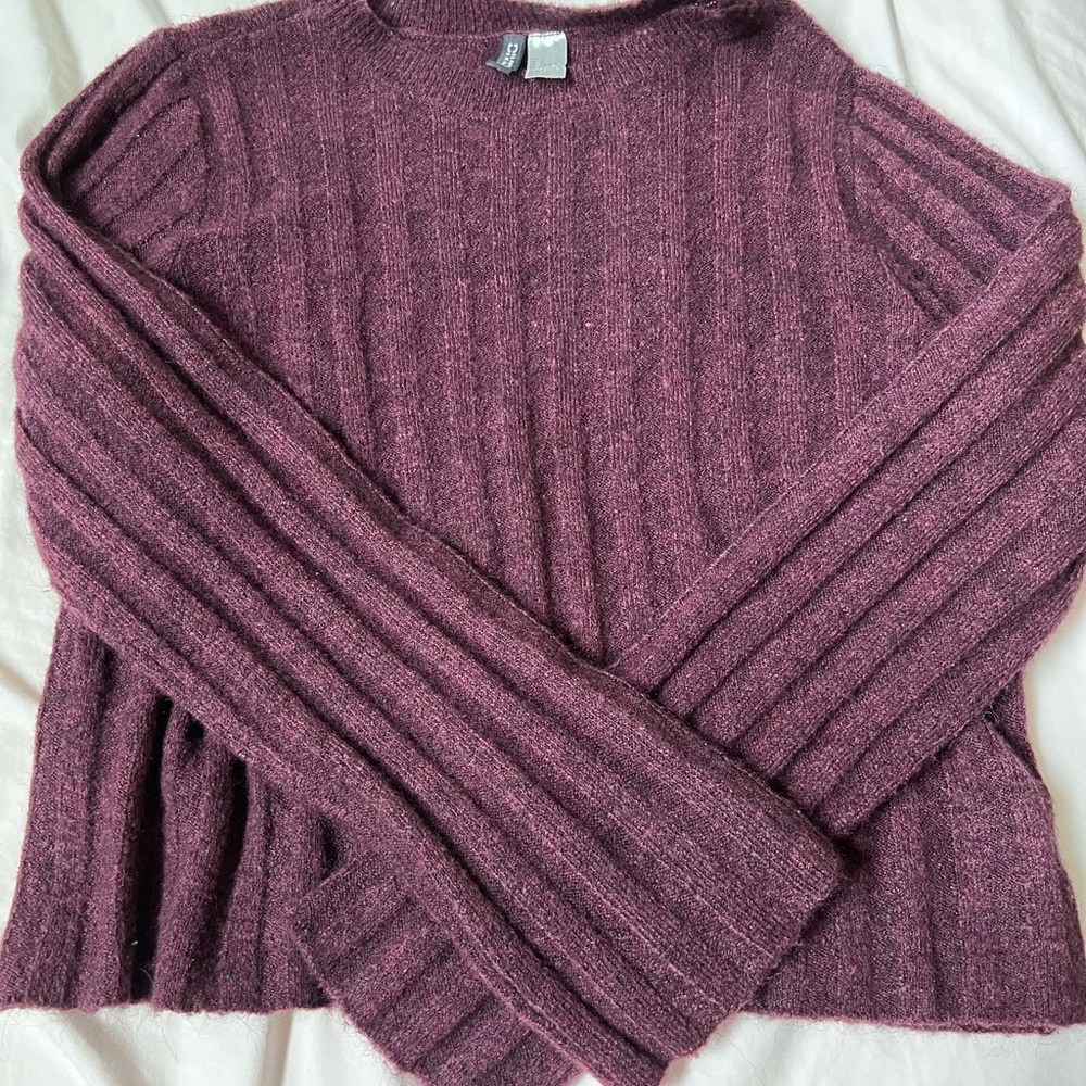 h&m purple everyday sweater